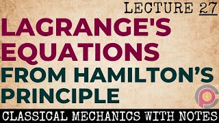 Lagrange’s equations from Hamilton’s principle  Hamilton’s variational principle [upl. by As]