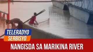 Ilang residente sa Marikina sinamantala ang pagbaba ng tubig para mangisda  03 September 2024 [upl. by Akinuahs]