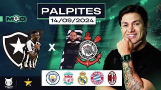 PALPITES DE FUTEBOL PARA O DIA 14 09 2024  BILHETE PRONTO SABADOU NO MUNDO BET [upl. by Areivax]