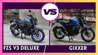 Suzuki Gixxer Fi Abs নাকি Yamaha Fzs V3 Deluxe । কোনটা বেশি ভালো 🤔 [upl. by Nrojb]