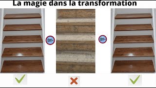 Escalier transformation  du tapis en marches de bois [upl. by Zellner]