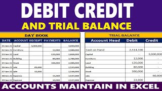 HOW TO MAKE TRIAL BALANCE FORMAT  DEBIT AND CREDIT SHEET  EXCEL TUTORIAL  LEARNING CENTER [upl. by Merlina463]