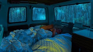 Beat Insomnia Instantly to Sleep Well with Soothing Rain amp Thunder on Window Cozy Car at Night [upl. by Kneeland]