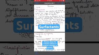 Surfactants surfactants cosmeticsscience cosmetics bpharm cosmeticsexcipients [upl. by Sang]