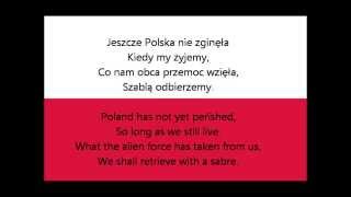 HYMN POLSKI  NATIONAL ANTHEM OF POLAND lyrics [upl. by Alisia22]