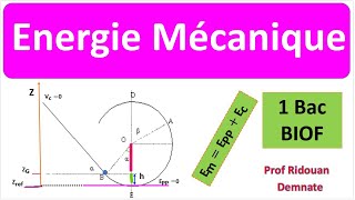 Energie potentiellemécaniques partie 2 premier Bac Sm et sx partie 2 cour Exercices [upl. by Noryt]