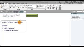 OneNote Tip3 create your own custom Tags [upl. by Nealson]