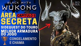 ÁREA SECRETA DO CAPITULO 5 EM BLACK MYTH WUKONG Troféu Congelamento e Chama  Melhor Armadura [upl. by Kistner]