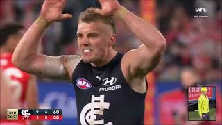 Patrick Cripps kicks a goal in his first AFL Finals match  Carlton vs Sydney 2023 [upl. by Inek494]