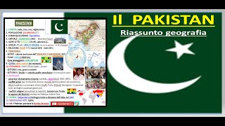 🇵🇰 IL PAKISTAN riassunto Geografia per scuola media [upl. by Assennev]