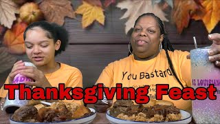 Cornbread Dressing Seafood Stuffed Bell Peppers Beef Roast amp Gravy Soul Food Thanksgiving Feast [upl. by Yenwat]