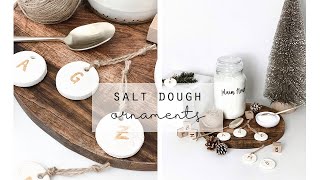 Salt Dough Ornaments DIY Gift Tags White Salt Dough Recipe [upl. by Alan]