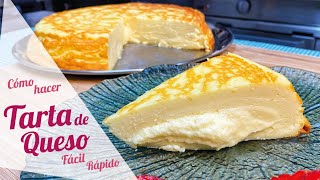 TARTA DE QUESO al horno fácil y rápida  Cómo hacer tarta de queso casera [upl. by Ttebroc]