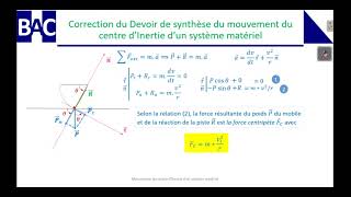 Terminale Scientifique  Correction de lexercice du mouvement dun mobile partie 2 [upl. by Connie486]