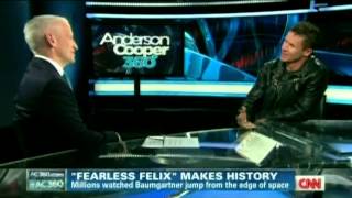 Felix Baumgartner Jump Interview  CNN AC360  Oct 24 2012 [upl. by Nasya]