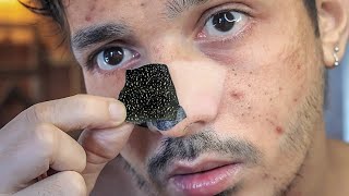 I try VIRAL NOSE PORE STRIPS and THIS HAPPENED 😲 [upl. by Nev]