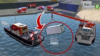 LS17 XXL Feuerwehr Einsatz  Großer Schiffsunfall im Hafen 🚨 Sirenenalarm für die Feuerwehr [upl. by Ojela632]