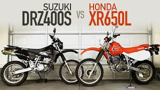 SUZUKI DRZ400 vs HONDA XR650L [upl. by Marty]