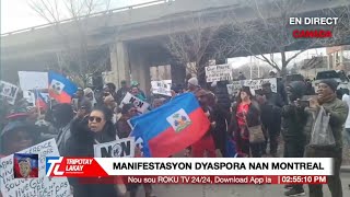 Flash Gwo manifestasyon dyaspora Canada yo pou Guy Philippe Prezidan peyi a [upl. by Asalocin]