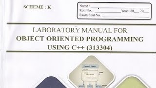 MSBTE DIPLOMA COMPUTER ENGINEERINGSYCO  K SCHEME  OOP MANUAL ANSWERS  PRACTICAL NO 11 TO 20 [upl. by Orhtej32]