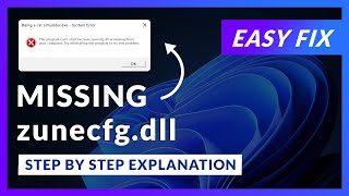 zunecfgdll Error Windows 11  2x FIX  2023 [upl. by Oterol]