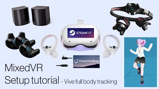 FULL BODY Tracking in VRChat with Vive Trackers  Tutorial [upl. by Ennaharas]