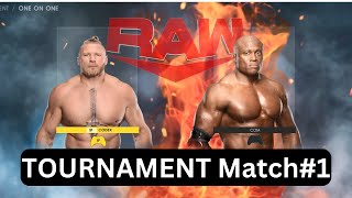 Brock Lesnar vs Bobby Lashley Tournament Match1 [upl. by Brunhild]