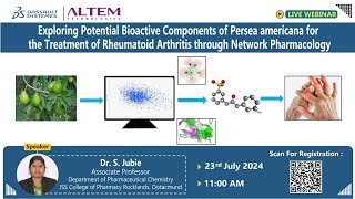 Exploring Potential Bioactive Components of Persea americana for Treatment of Rheumatoid Arthritis [upl. by Haletta]