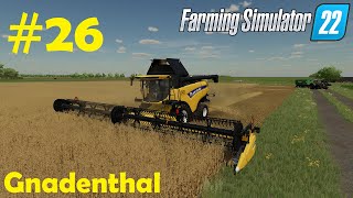 LS22 Gnadenthal 26 Hafer dreschen amp Zeiten messen beim Abbunkern  Farming Simulator 22 [upl. by Spevek]