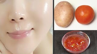 The 2Minute Tomato amp Potato Facial for SPOTLESS Skin [upl. by Nomar]