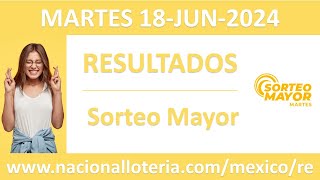 Resultado del sorteo Mayor del martes 18 de junio de 2024 [upl. by Ahsenre595]