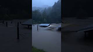 Hurricane Helene floods Wilderness Cove Campground in Saluda NC hurricane helene wnc wncstrong [upl. by Bates172]