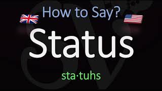 How to Pronounce Status American  British English Pronunciation [upl. by Rellia]