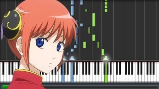 Gintama 銀魂 2017 Opening  Kagerou Piano Synthesia  Sheet [upl. by Euqinorev]