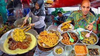 INSANE Indonesian street food in SURABAYA  Worlds 1 Soup  Cows Nose Salad  Spicy seafood [upl. by Ahsinauq496]