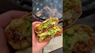 Chorizo Breakfast Burrito Recipe  Over The Fire Cooking by Derek Wolf [upl. by Strohl]