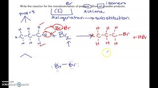 Halogenation of alkane [upl. by Toby]