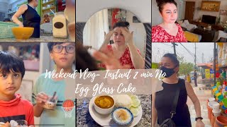 🌼Hot Weekend Vlog Kid Fav Instant 2 Min Glass Cake Sukoon Wali ChaiNoOnionNoGarlic Yum Alu Badi [upl. by Naitirb]