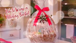 How to Wrap a Gift Basket With Cellophane  Easter Basket [upl. by Marybeth401]