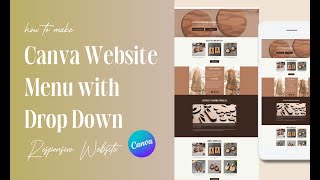 How to Setup Your Canva Website with Drop Down Menu amp and Make Responsive [upl. by Arua681]