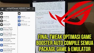 ⚡️Tamat No Root Bongkar Tweak Optimasi Aplikasi Game Booster ROG Compile Pasaran cmd tapi ini pm [upl. by Nisior]