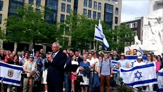 SGP solidariteitsactie Israel op de Dam in Amsterdam [upl. by Nylirac]