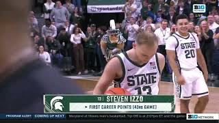 Steven Izzo First Career Basket 1142024  Michigan State Radio Audio [upl. by Berga]