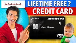 LIFETIME FREE CREDIT CARD Indusind Legend Credit Card  IndusInd Bank credit card [upl. by Retsehc441]