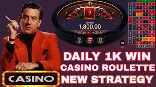 CASINO ROULETTE NEW STRATEGY DAILY 1K WIN ONLINE EARN GAME REAL MONEY GAME [upl. by Asimaj]