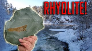 Flint Knapping a Rhyolite Paleoindian Knife What is the problem [upl. by Euridice]