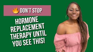 Dont STOP Taking Hormone Replacement Therapy Without Knowing This [upl. by Annahpos]