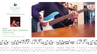 Red Hot Chili Peppers – Aeroplane Bass  chorusverse with tab [upl. by Lewert261]