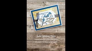 Blue Jay Card with Winterly Treetops by Stampin Up®️ [upl. by Ennovahc]