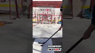 Epic HockeyShot setup 🏒 Crowd Goes Wild Shooting Tarp Tiles and Shooting Pad🔥 syntheticice [upl. by Kristof]